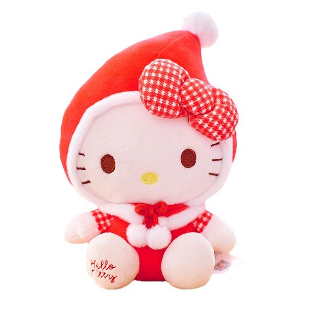 Muñeca de Hello Kitty de moda, juguete de felpa bonito, decoración para sofá, Kawaii, Animal de dibujos animados, gato, regalo de vacaciones para novia