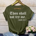 thumbnail image 2 of B91xZ Tunique Femme Grande Taille Basique Col Rond Manches Courtes, Vert Armée G, 2 of 4