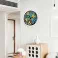 thumbnail image 6 of Dailycode Night Light Wall Clock Glow in The Dark 12 inch Battery Operated Silent Luminous Clocks, Tropical Blue Yellow Leaves, 6 of 8