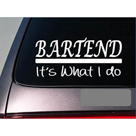Bartend sticker decal *E324* bar shot glasses alcohol beer wine glass pool