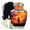 Orange Urn -5, variant on JAGASY Firefighter Memorial Combo Urns Set of 5, Orange Small Urn for Ashes Adult Male, Orange Clouds Decorative Urns for Daughter, Large Handmade Cremation Urn for Son, ( 1 Large, 10"; 4 Small, 3")