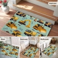 thumbnail image 5 of Rectangle Area Rugs 2 x 3 Ft, Construction Truck Non-Slip Residential Carpet, Cartoon Grips and Bulldozers Green Indoor Crawling Mats Runner Rugs for Living Room/Dining Room/Bedroom, 5 of 8
