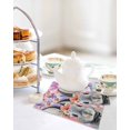 thumbnail image 4 of Easter Bunny Kitchen Dish Towels for Drying Dishes Set of 2, Spring Pink Flowers Rabbit Pastoral Botanical Waffle Weave Microfiber Hand Tea Bathroom Towels Quick Dry & Absorbent Towel 12x12, 4 of 7