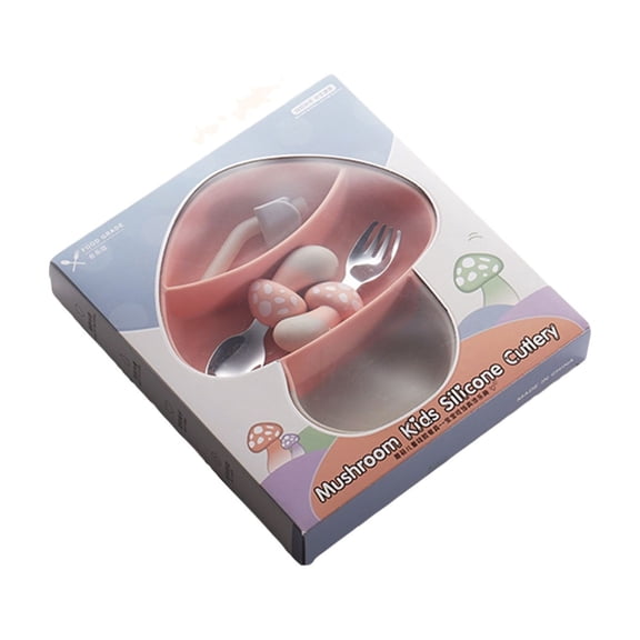 Qholemyo Household Baby Eating Tableware Set Dinner Tray Infant Kindergarten Learning Dining Rice Tray Serving Tray