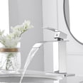 thumbnail image 5 of BWE Chrome Bathroom Faucet Modern Waterfall Single Hole Faucet for Bathroom Sink Single Handle Lavatory Bath Faucet, 5 of 6