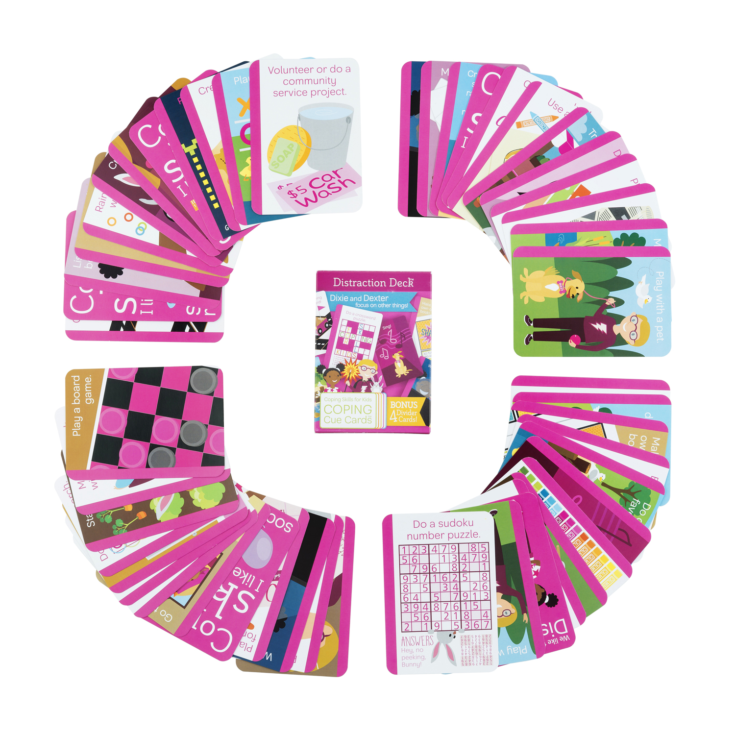 Coping Skills for Kids Coping Cue Cards Distraction Deck
