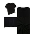 thumbnail image 4 of T-Shirt en Coton Doux avec Imprimé Chat Adorable et Nouilles pour Filles / Haut à Manches Courtes et Col Rond Confortable avec Design de Chat Gris Fantaisiste, Parfait pour une Tenue Décontractée en Été, 4 of 7