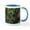 White/Blue Inside, variant on CafePress - Peacock Watch! Mug - 11 oz Ceramic Mug - Novelty Coffee Tea Cup