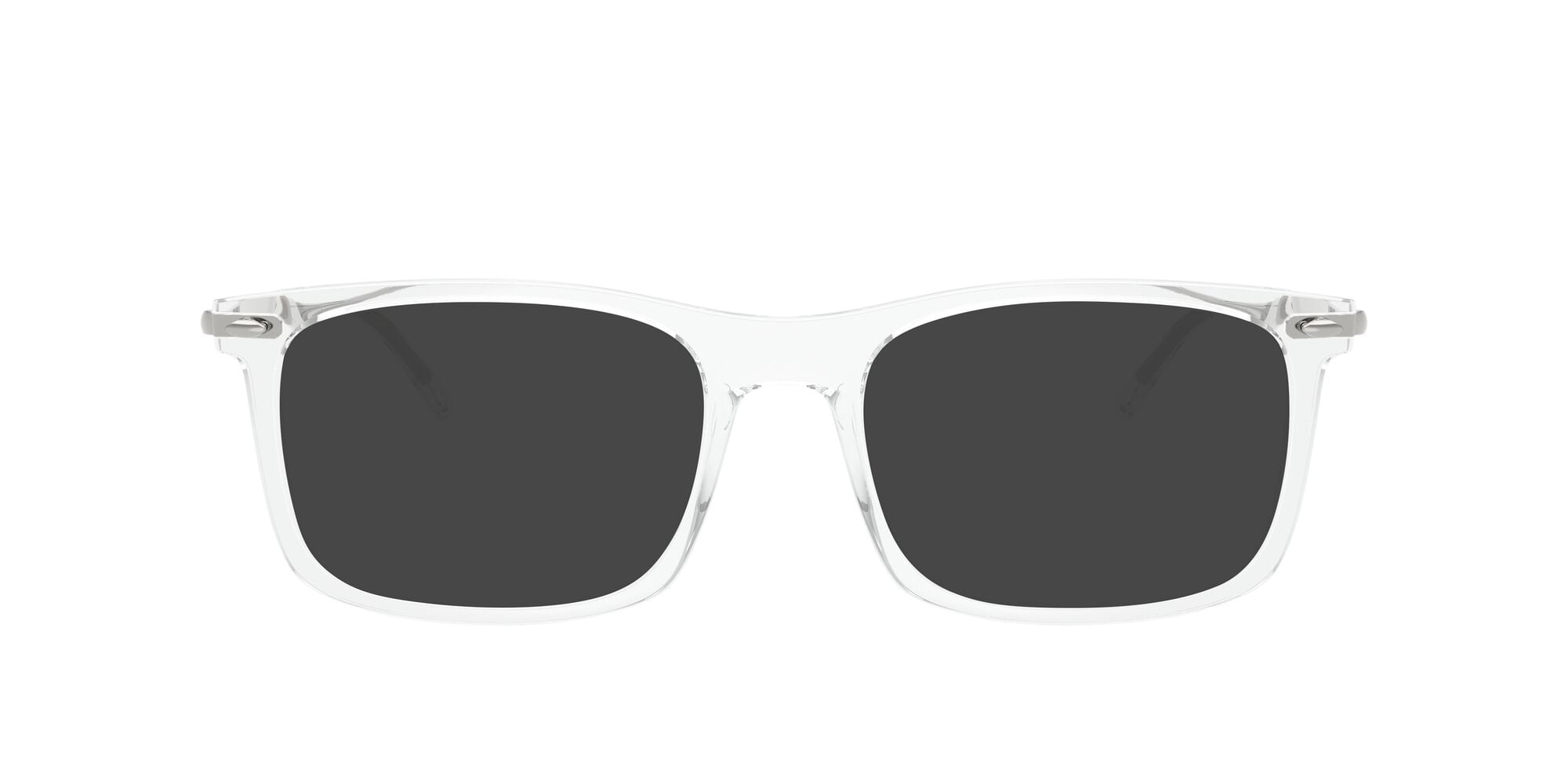 Ray-Ban Eye Glasses with Polished Transparent Nylon Frames and Demo Lens, Size 56