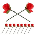 thumbnail image 1 of Phenofice 10Pcs Folding Rose Professional Tricks Red Plastic Appearance Party Show, 1 of 8