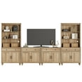 thumbnail image 7 of WAMPAT Television Stands with Bookshelves for TVs up to 75", Farmhouse Wall Unit TV Stand with 8 Doors & 4 Drawer, Media Console Table for Living Room, Bedroom & Home Theater, Oak, 7 of 7
