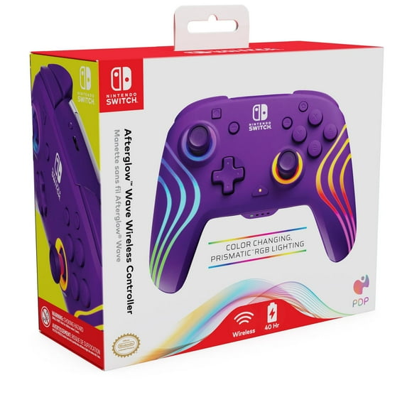 PDP Afterglow Wave Wireless Controller: Purple w/Motion pour Nintendo Switch