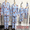 3-Blue, variant on PatPat Christmas Pajamas Family Matching Women Cardigan Long Sleeve Button Down 2 Piece Top & Pants PJs Set Gingerbread Holiday Sleepwear with Socks, Black, M