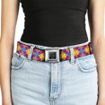 thumbnail image 5 of Buckle-Down Belt, Seatbelt Buckle Belt, Diamond Plaid Orange Yellow Blue Purple Fuchsia, 34 to 52 Inches, 5 of 9