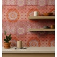 thumbnail image 4 of S4Sassy Ethnic Medallion Wallpaper - Pink Wall Covering, 25" x 360" Self-Adhesive Textured Vinyl Walls Paper, Wallwrap, DIY Wall Covering For Boho aesthetic wall decor, Living Room, Living Spaces, 4 of 9