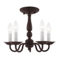 thumbnail image 5 of 5011-01 Livex Lighting Williamsburgh - 5 Light Convertible Mini Chandelier in Traditional Style - 13 Inches wide by 11 Inches high-Antique Brass, 5 of 7