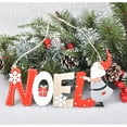 thumbnail image 1 of Fiudx Colgante de Cuerda con Letras de Papá Noel, Decoración de Madera para Árbol de Navidad, Ideal para Fiestas y Reuniones Familiares, Fácil de Colgar, Incluye 1 Colgante., 1 of 2