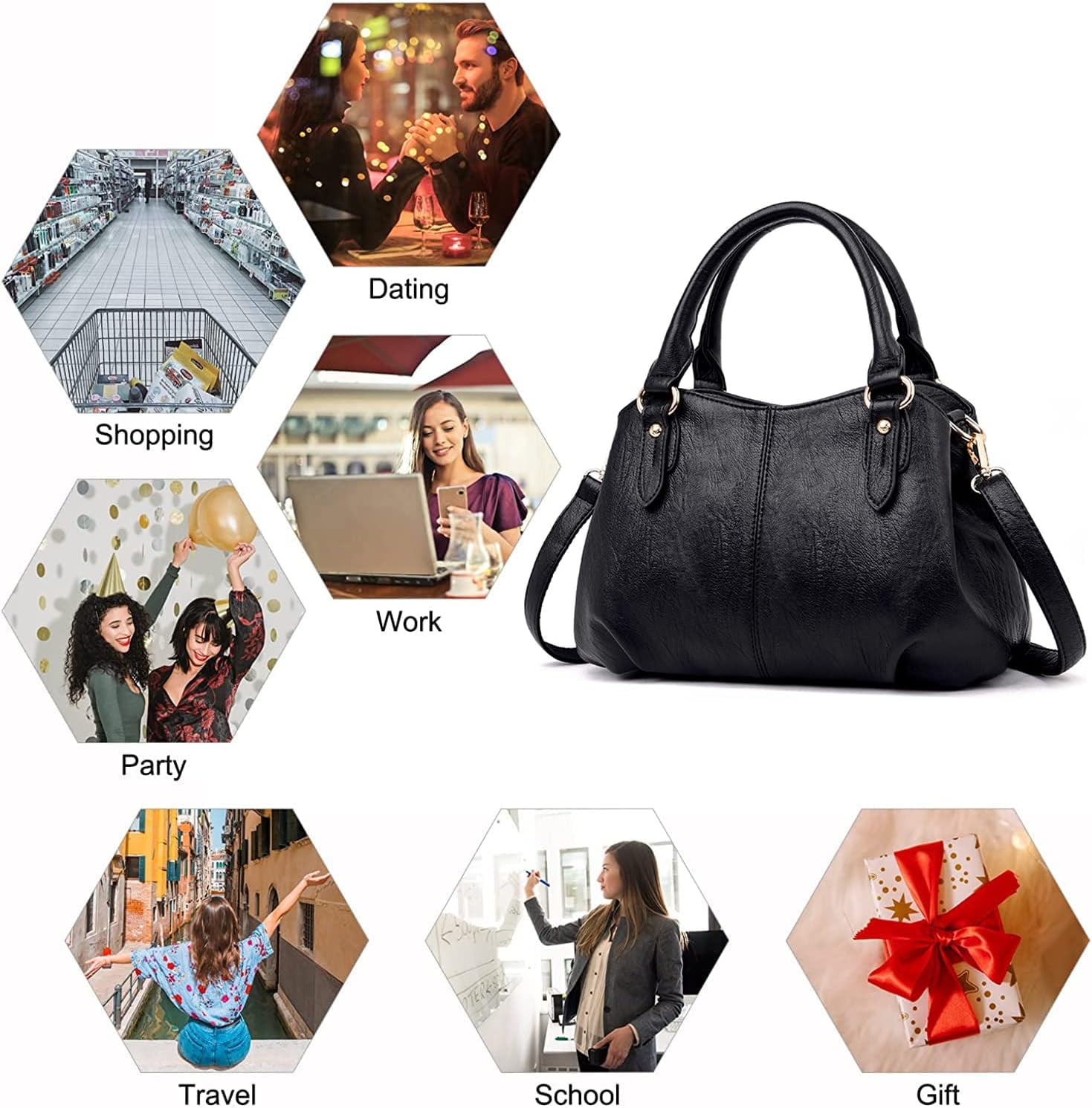 PU Leather Purses and Handbags for Women Hobo Shoulder Bag Ladies Crossbody Bags Purses and Handbags