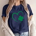 thumbnail image 4 of Puntoco Liquidación de camisetas cortas para mujer Camiseta de manga corta con cuello redondo y estampado informal a la moda para mujer, 4 of 5
