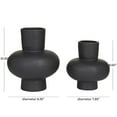 thumbnail image 3 of CosmoLiving by Cosmopolitan 11", 9"H Gourd Style Black Ceramic Vase, Set of 2, 3 of 7