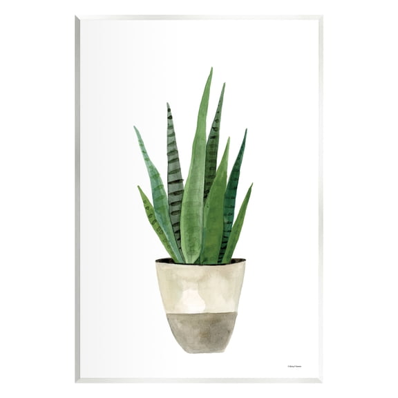 Stupell Potted Aloe Plant Casual Botanical & Floral Painting Wall Plaque Unframed Art Print Wall Art