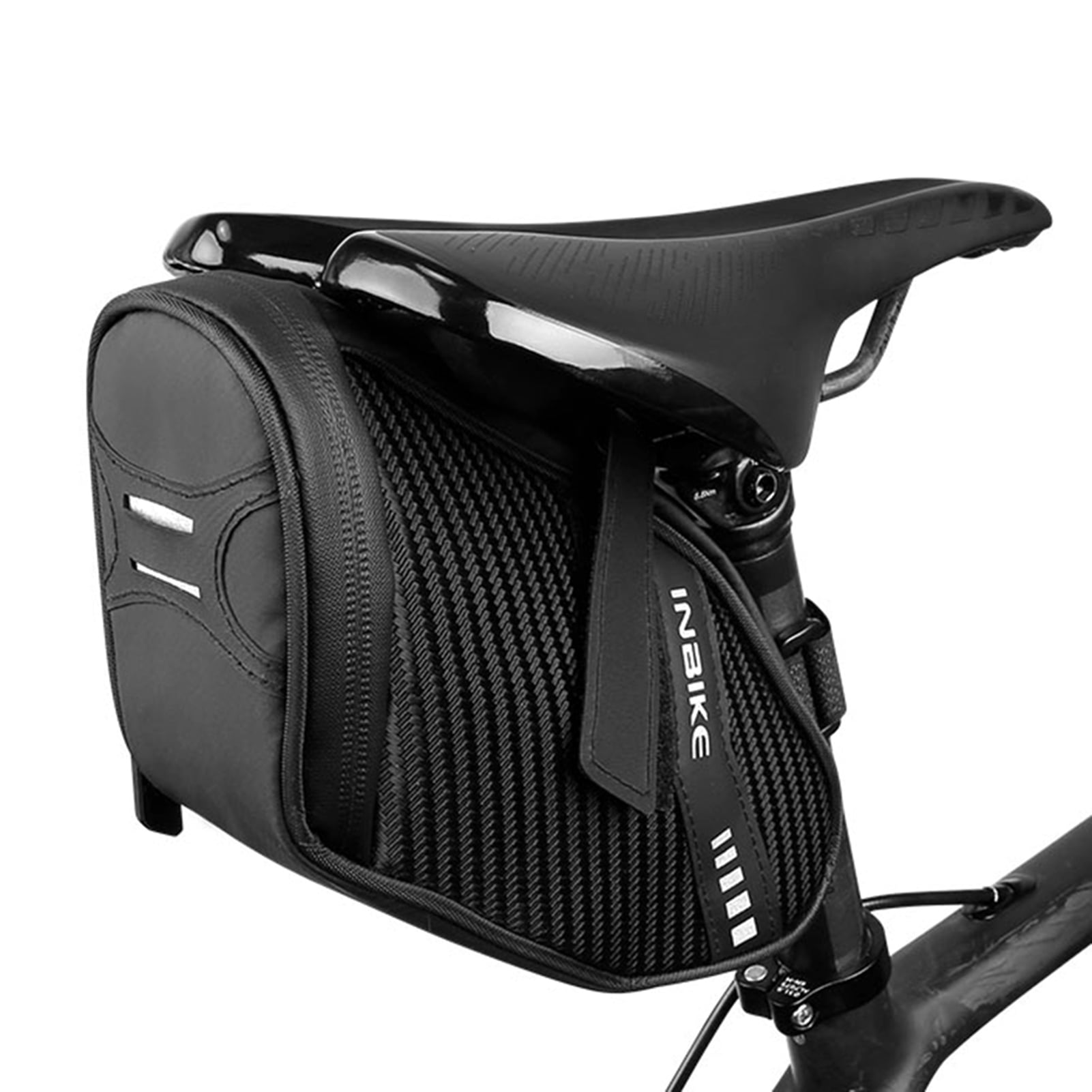 6" Bicycle Saddle Bag Rear Bike Under Seat Storage Tail Cycling Phone Holder