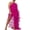 Rose Red, variant on Gupgi Women Ruffles Strapless Dress Layered Sheer Split Long Dress Mesh Ruched Bodycon Dresses