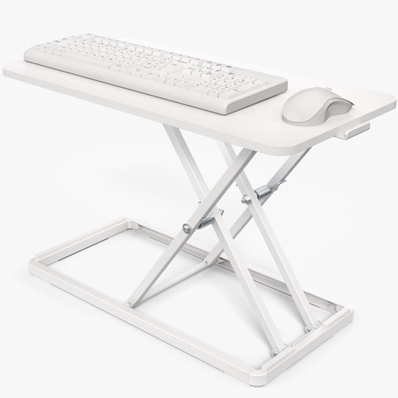 VIVO White 24" Single Top Ergonomic Scissors Lift Keyboard and Mouse Riser