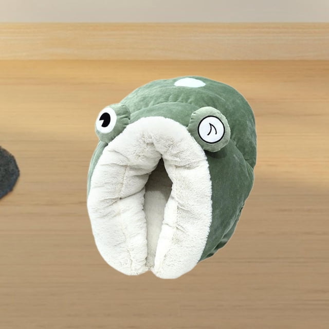 Casa cálida y suave para gatos, cama cálida para mascotas en invierno, nido para dormir, cueva cálida, cueva de felpa encantadora, cama suave de felpa Rana