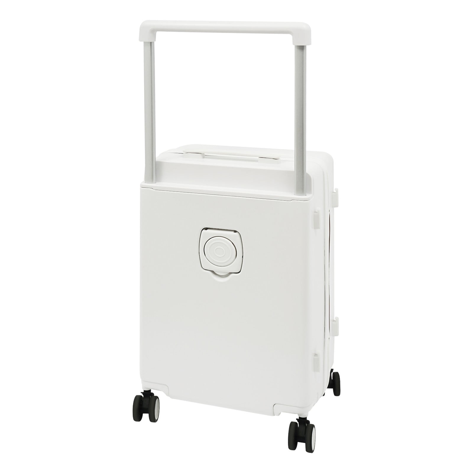 24 Inch Luggage, Carry On Suitcase with 360 Degree Spinner Wheels, Heavy Duty 70 lbs Capacity Travel Suitcase with TSA Lock, Pearl White Checked Luggage for Airplane Travel
