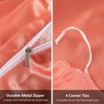thumbnail image 4 of FEOYA Bedding Set Queen Satin Duvet Cover Comforter Cover with Zipper Faux Silk Quilt Cover Ultra Soft Bed Pillow Covers Faux Silk Pillow Cover (1 Duvet Cover + 2 Pillowcase ), 4 of 6