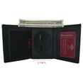 thumbnail image 4 of RFID LEATHER BADGE ID HOLDER 'SHIELD' SHAPE TRIFOLD WALLET BLACK VERY RARE WALLET, 4 of 9