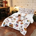 thumbnail image 4 of Manfei Funny US Flag Duck Twin Bedding, Fast Food Bedding Comforter Set, Red White Blue, Polka Dots Reversible 7 Pieces, 4 of 6