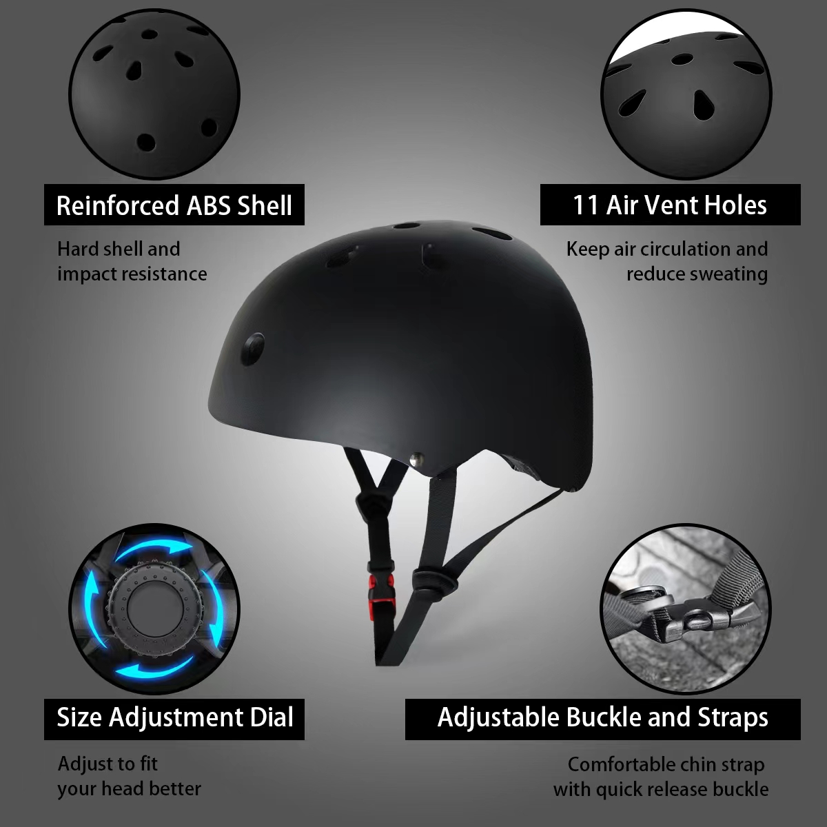 Korimefa Kids Bike Helmet Adjustable 3-12 Years photo 2