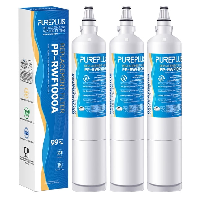 Filtro de agua para refrigerador PUREPLUS 5231JA2006A 9990, paquete de 3