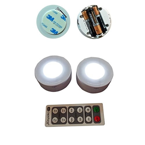 Capstone 6 Led Wireless Puck Lights With Remote Control White Capstone 6 Led Wireless Puck Lights With Remote Control White Com