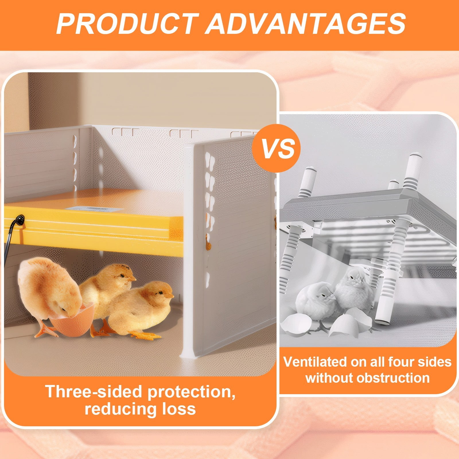 JIAN YA NA Chicken Coop Heater, Brooder Heater for Chicks, Chick Brooder Heating Plate, Chicken Coop Warmer with Adjustable Height and Angle
