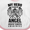 thumbnail image 4 of Inktastic My Hero is Now My Angel Brain Cancer Awareness Boys or Girls Baby Bib, 4 of 4
