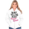 thumbnail image 3 of Puerto Rican Funny Yelling Boricua Zip Hoodie Sweatshirt Women Brisco Brands X, 3 of 5