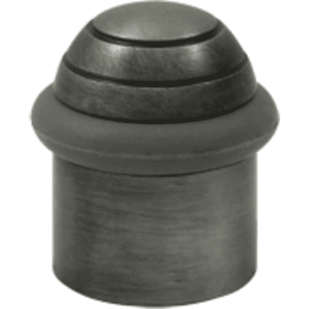Universal Dome - 1-5/8 Inch Height Solid Brass Round Universal Floor Bumper Dome Cap Antique Nickel