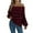 AW1-Red, variant on GBSYEWXS Sweaters For Women Outdoor Comfortable Pullover Long Sleeve Boat Neck Striped Print Pink Sweater