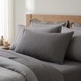 thumbnail image 2 of Unique Bargains 2 Pack Cotton Pillowcase Envelope Closure Bedding Dark Gray - Light Gray, 2 of 5