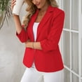 thumbnail image 2 of Women's Business Casual Blazer 3/4 Sleeve Unstructured Lightweight Office Jacket for Professional Wear, 2 of 7