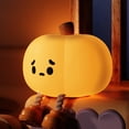 thumbnail image 1 of Luz Nocturna de Silicona Fernando Calabaza Atenuación de Halloween con Temporizador, 1 of 8