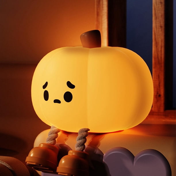 Lámpara de mesa luz nocturna Salvador silicona calabaza portátil Halloween