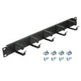 thumbnail image 1 of Uxcell 1U 5 D-Ring Cable Manager, 1 Pack 19-Inch Metal Horizontal Rack Mount Metal Server Rack Wire Management, 1 of 6