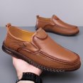 thumbnail image 4 of Mens Handmade Leather Slip On Loafers Casual Lightweight Soft Non Slip Walking Shoes for Driving Daily Work Office, 4 of 7