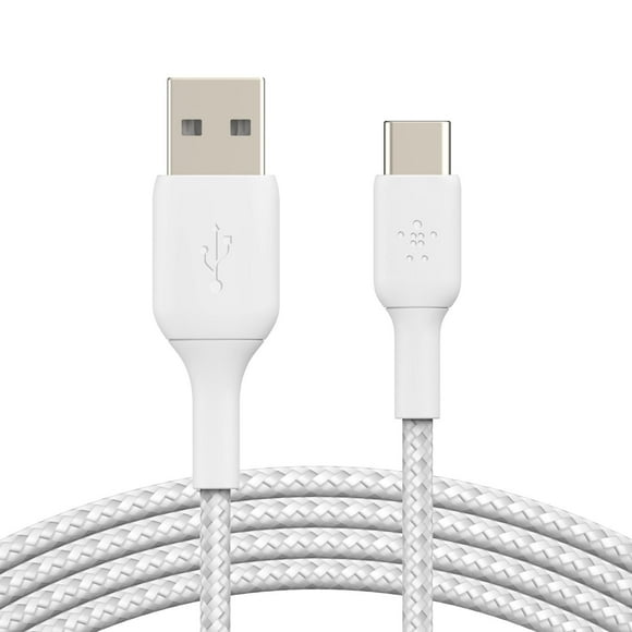 Cable Trenzado USB-C a USB-A Belkin Blanco 1M