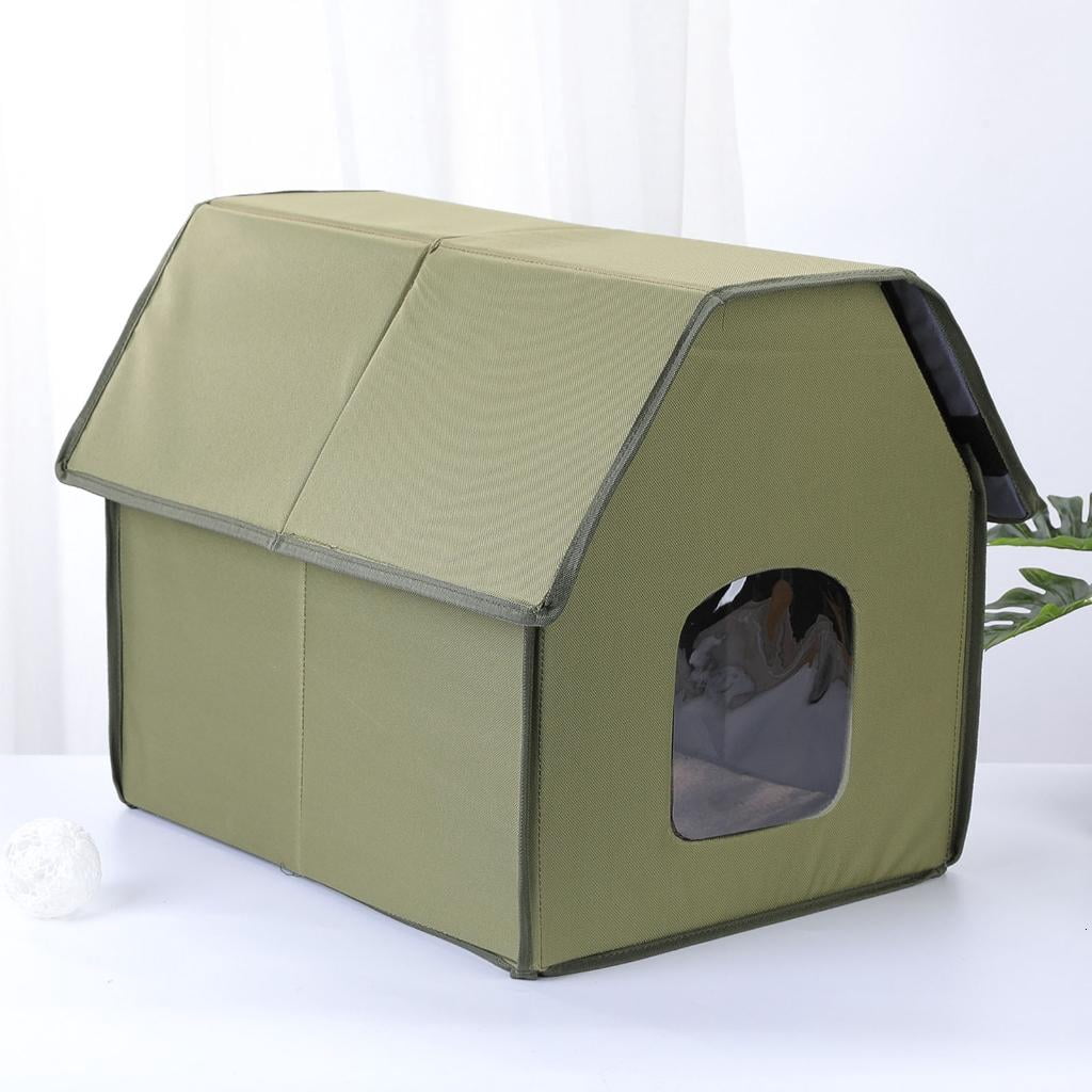 AOOOWER Weatherproof Outdoor Cats House Easy Assembly Insulated for Winter Warm House Waterproof Cats House Outdoor