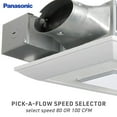 thumbnail image 2 of Panasonic WhisperValue Ceiling/Wall Mount Dual Speed Bathroom Exhaust Fan with LED Light, 30 to 100 CFM, FV-0810VSSL1, 2 of 6